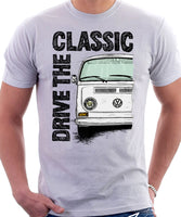 Drive The Classic VW T2 Baywindow Early Model . T-shirt in White Colour