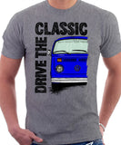 Drive The Classic VW T2 Baywindow Late Model . T-shirt in Heather Grey Colour