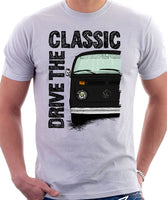 Drive The Classic VW T2 Baywindow Late Model . T-shirt in White Colour