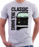 Drive The Classic VW T2 Baywindow Late Model . T-shirt in White Colour