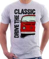 Drive The Classic VW T2 Baywindow Late Model . T-shirt in White Colour