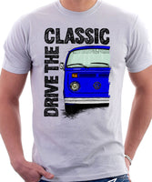 Drive The Classic VW T2 Baywindow Late Model . T-shirt in White Colour