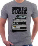 Drive The Classic BMW E30 M3. T-shirt in Heather Grey Colour