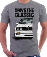 Drive The Classic BMW E30 M3. T-shirt in Heather Grey Colour