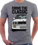 Drive The Classic BMW E30 M3. T-shirt in Heather Grey Colour