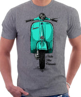 Ride The Classic Vespa. T-shirt in Heather Grey Colour