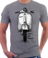 Ride The Classic Vespa. T-shirt in Heather Grey Colour