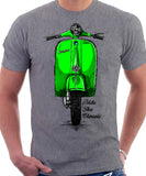 Ride The Classic Vespa. T-shirt in Heather Grey Colour