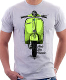 Ride The Classic Vespa. T-shirt in White Colour