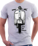 Ride The Classic Vespa. T-shirt in White Colour