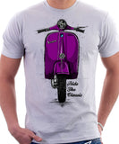 Ride The Classic Vespa. T-shirt in White Colour