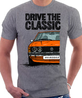 Drive The Classic VW Scirocco Mk1. T-shirt in Heather Grey Colour