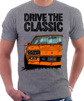 Drive The Classic Chevrolet Camaro 3 Gen Z28 Late Model. T-shirt in Heather Grey Colour