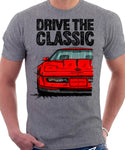 Drive The Classic Chevrolet Corvette C4 Early Model. T-shirt in Heather Grey Colour