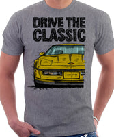 Drive The Classic Chevrolet Corvette C4 Early Model. T-shirt in Heather Grey Colour