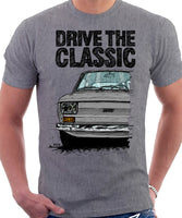 Drive The Classic Fiat 126 Early Model. T-shirt in Heather Grey Colour