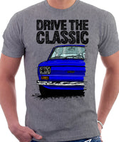 Drive The Classic Fiat 126 Early Model. T-shirt in Heather Grey Colour