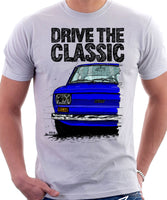 Drive The Classic Fiat 126 Early Model. T-shirt in White Colour