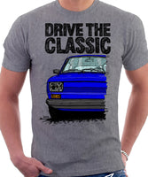 Drive The Classic Fiat 126 Late Model. T-shirt in Heather Grey Colour