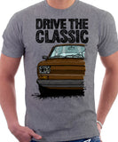 Drive The Classic Fiat 126 Late Model. T-shirt in Heather Grey Colour