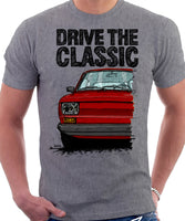 Drive The Classic Fiat 126 Late Model. T-shirt in Heather Grey Colour