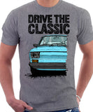 Drive The Classic Fiat 126 Late Model. T-shirt in Heather Grey Colour