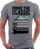 Drive The Classic Fiat 126 Late Model. T-shirt in Heather Grey Colour