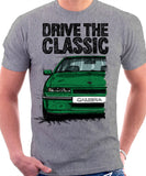 Drive The Classic Opel Calibra Early Model. T-shirt in Heather Grey Colour