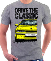 Drive The Classic Opel Calibra Early Model. T-shirt in Heather Grey Colour