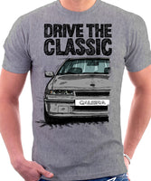 Drive The Classic Opel Calibra Early Model. T-shirt in Heather Grey Colour