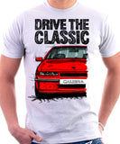 Drive The Classic Opel Calibra Early Model. T-shirt in White Colour