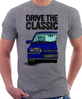 Drive The Classic Opel Kadett E GSI. T-shirt in Heather Grey Colour