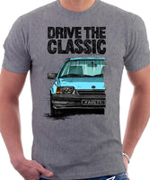 Drive The Classic Opel Kadett E Late Model. T-shirt in Heather Grey Colour