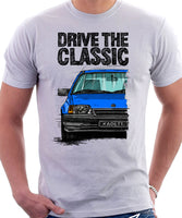 Drive The Classic Opel Kadett E Late Model. T-shirt in White Colour