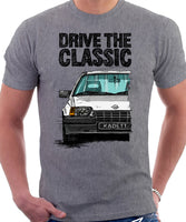 Drive The Classic Opel Kadett E Early Model. T-shirt in Heather Grey Colour