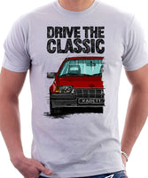 Drive The Classic Opel Kadett E Early Model. T-shirt in White Colour