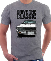 Drive The Classic Toyota Celica 1st Generation GT USDM Late Models. T-shirt in Heather Grey Colour