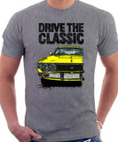 Drive The Classic Toyota Celica 1st Generation GT USDM Late Models. T-shirt in Heather Grey Colour