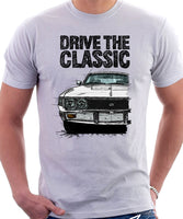 Drive The Classic Toyota Celica 1st Generation GT USDM Late Models. T-shirt in White Colour