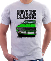 Drive The Classic Toyota Celica 1st Generation GT USDM Late Models. T-shirt in White Colour