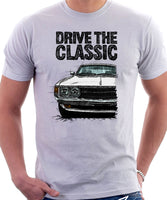 Drive The Classic Toyota Celica 1st Generation ST Early Models. T-shirt in White Colour