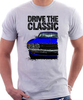 Drive The Classic Toyota Celica 1st Generation ST Early Models. T-shirt in White Colour