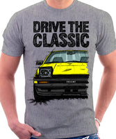 Drive The Classic Toyota AE86 Trueno Early Model. T-shirt in Heather Grey Colour