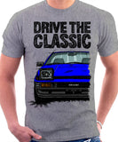 Drive The Classic Toyota AE86 Trueno Late Model. T-shirt in Heather Grey Colour