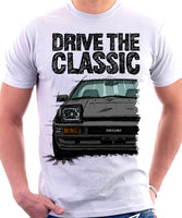 Drive The Classic Toyota AE86 Trueno Late Model. T-shirt in White Colour