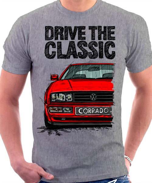 Drive The Classic VW Corrado. T-shirt in Heather Grey Colour