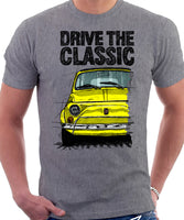 Drive The Classic Fiat 500 L. T-shirt in Heather Grey Colour