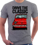 Drive The Classic Fiat 500 L. T-shirt in Heather Grey Colour