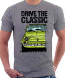 Drive The Classic Fiat 500 L. T-shirt in Heather Grey Colour