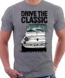 Drive The Classic Fiat 500 L Straight Bumper. T-shirt in Heather Grey Colour